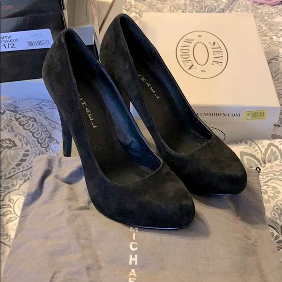 Michael Shannon Shoes - Black suede pumps